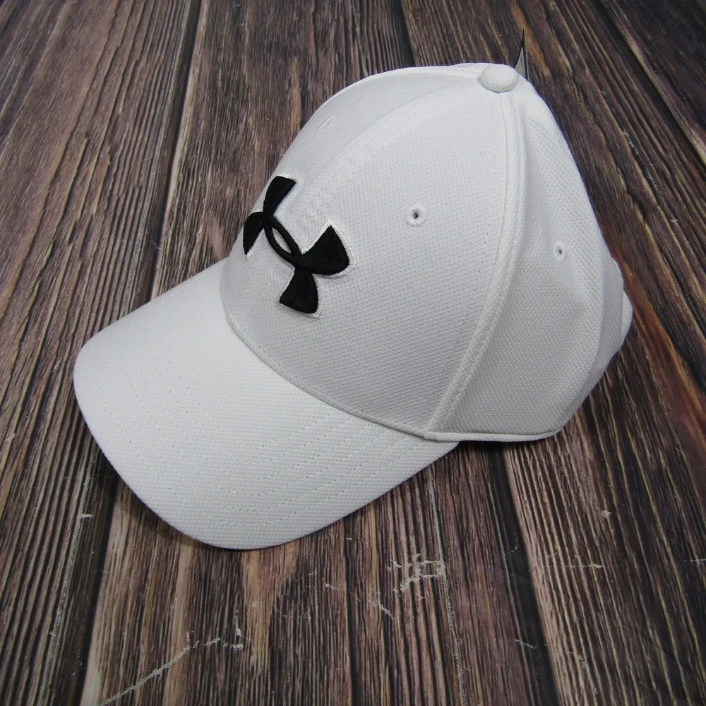 Under Armour NWT Mens Hat‎ Blitzing 3.0 Medium/Large White Fitted Golf Athletic